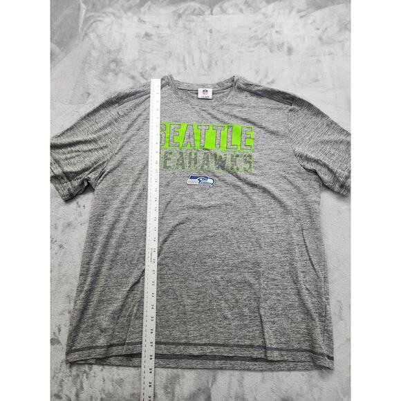 NFL Team Apparel Seattle Seahawks Football Graphic Tee Size XL Gray Crew Neck - Picture 9 of 10